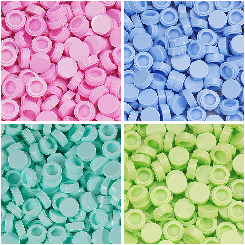 Round Glossy Plastic Beads for DIY Crafts