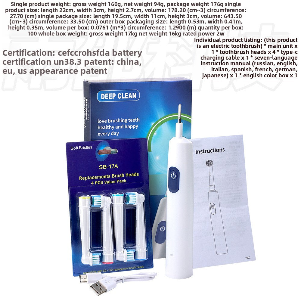 Round-head rotating electric toothbrush
