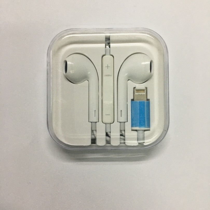 Round-hole wire-controlled iphone flat-head headphones
