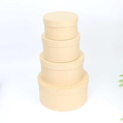 Round Kraft Paper Gift Box with Tote Bag