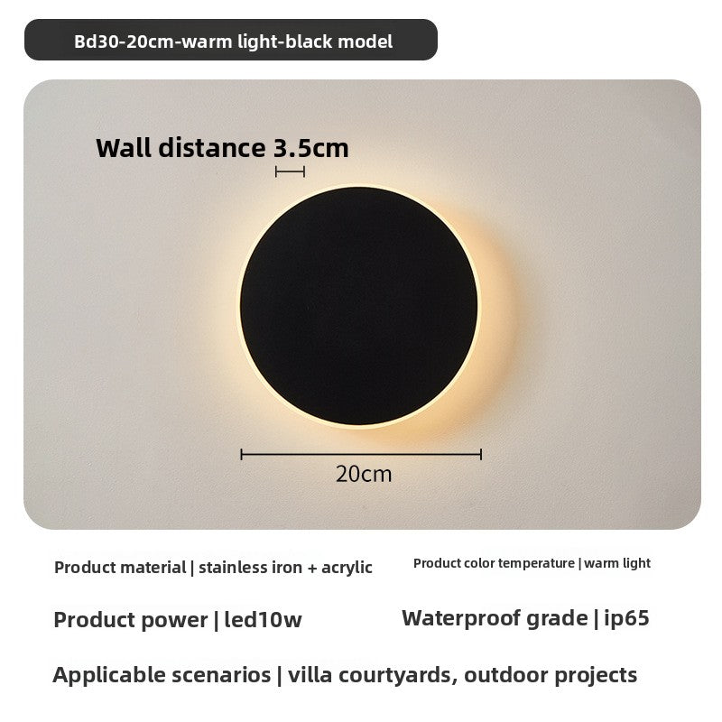 Round LED Outdoor Wall Light