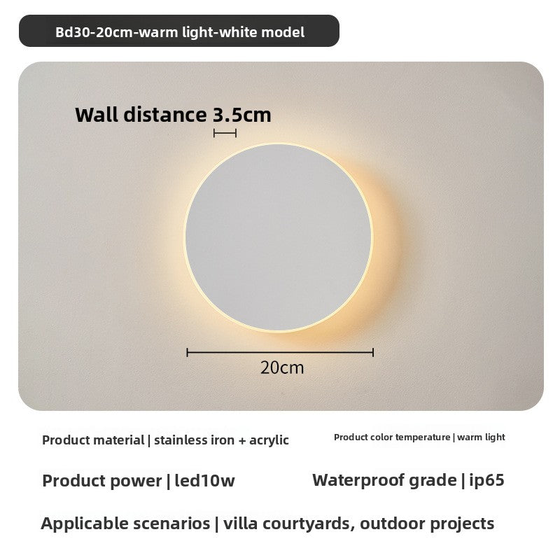 Round LED Outdoor Wall Light