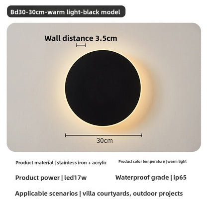 Round LED Outdoor Wall Light