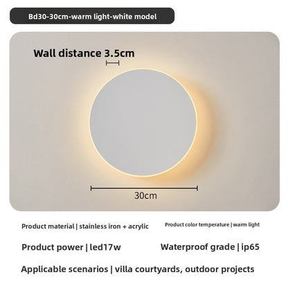 Round LED Outdoor Wall Light