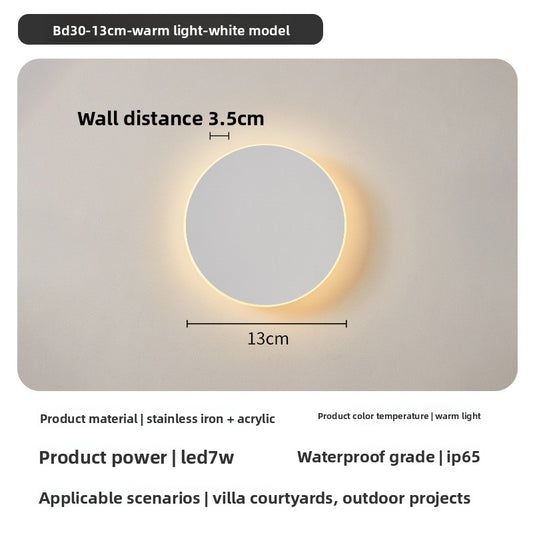 Round LED Outdoor Wall Light