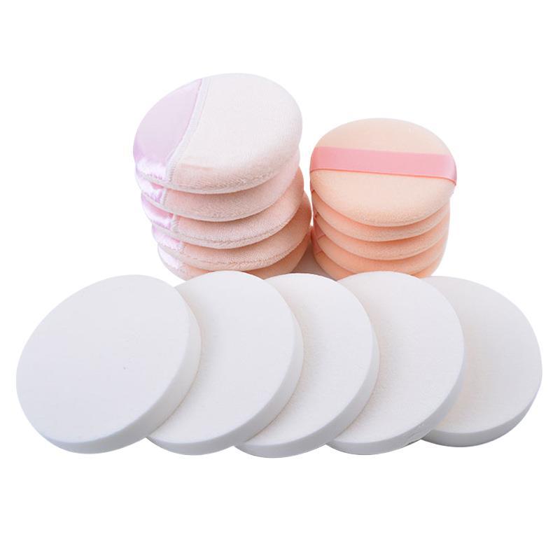 Round makeup powder puff