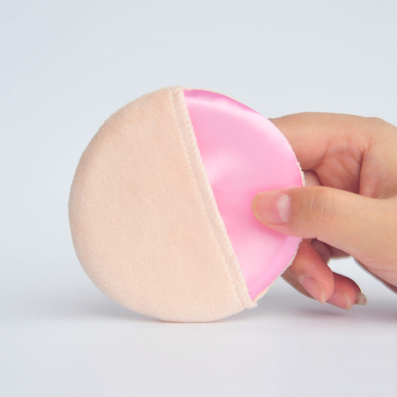 Round makeup powder puff