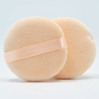 Round makeup powder puff