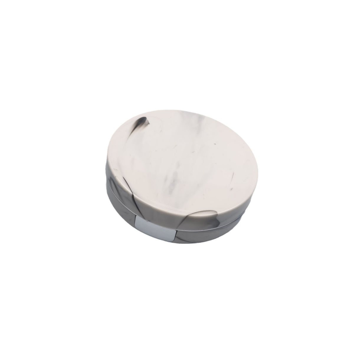 Round marble-style eyeglass case
