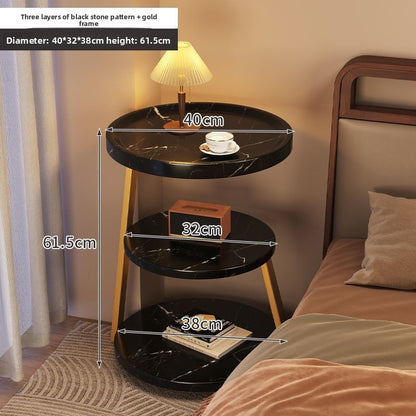 Round Multifunctional Side Table with Medieval Design
