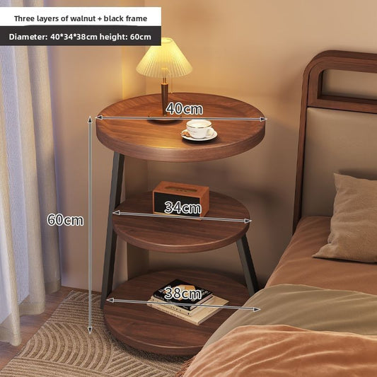 Round Multifunctional Side Table with Medieval Design