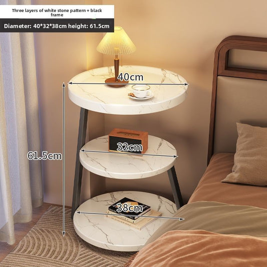 Round Multifunctional Side Table with Medieval Design