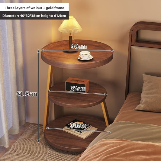 Round Multifunctional Side Table with Medieval Design