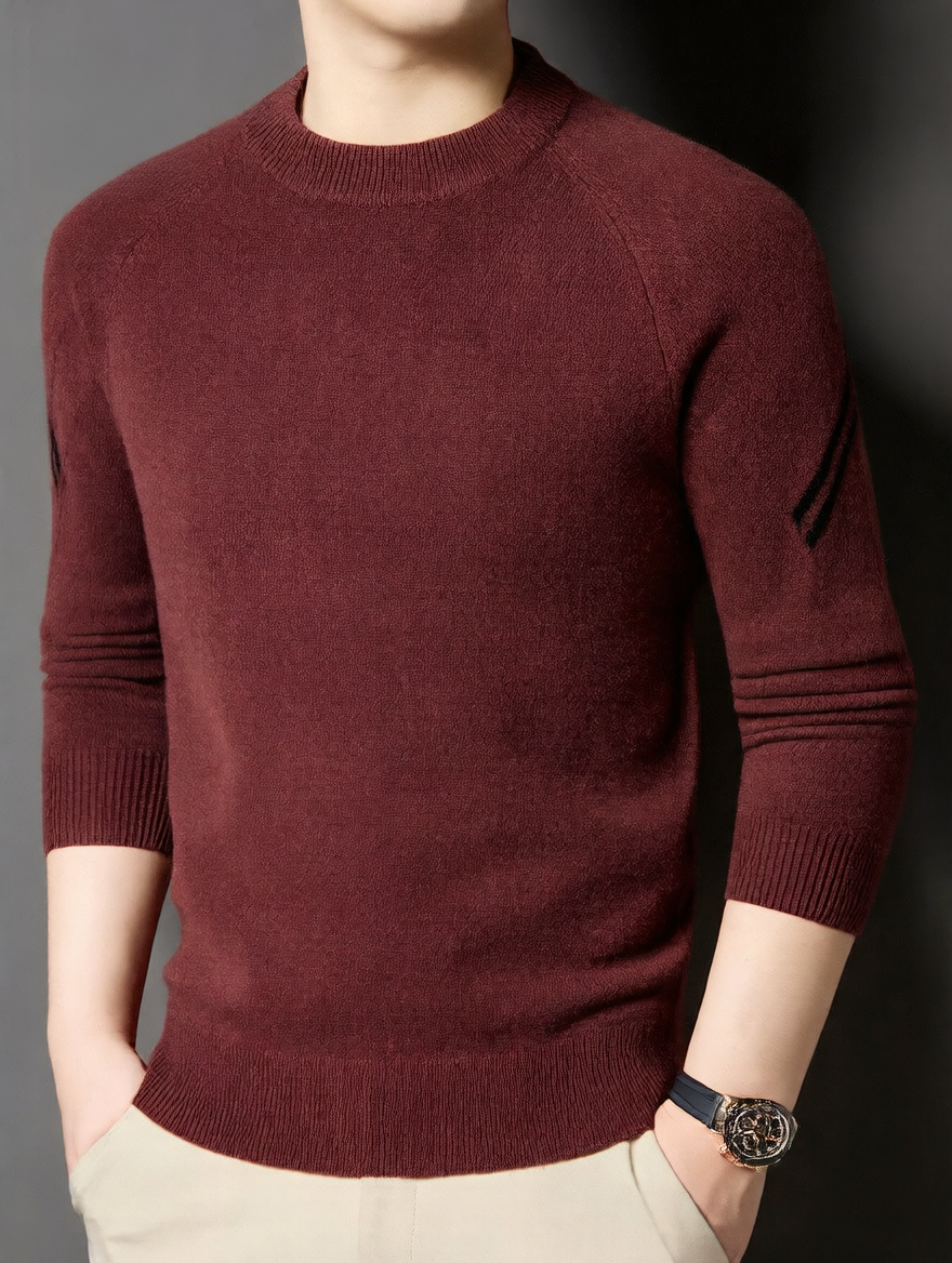 Round-neck casual sweater