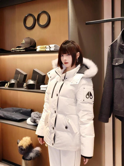 Round neck down jacket