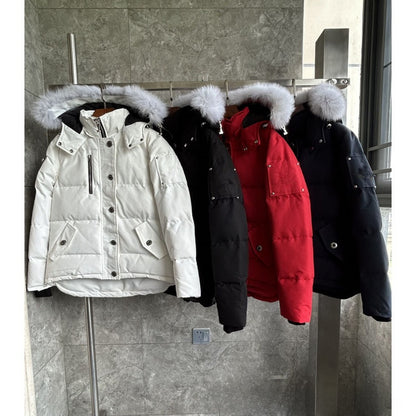 Round neck down jacket