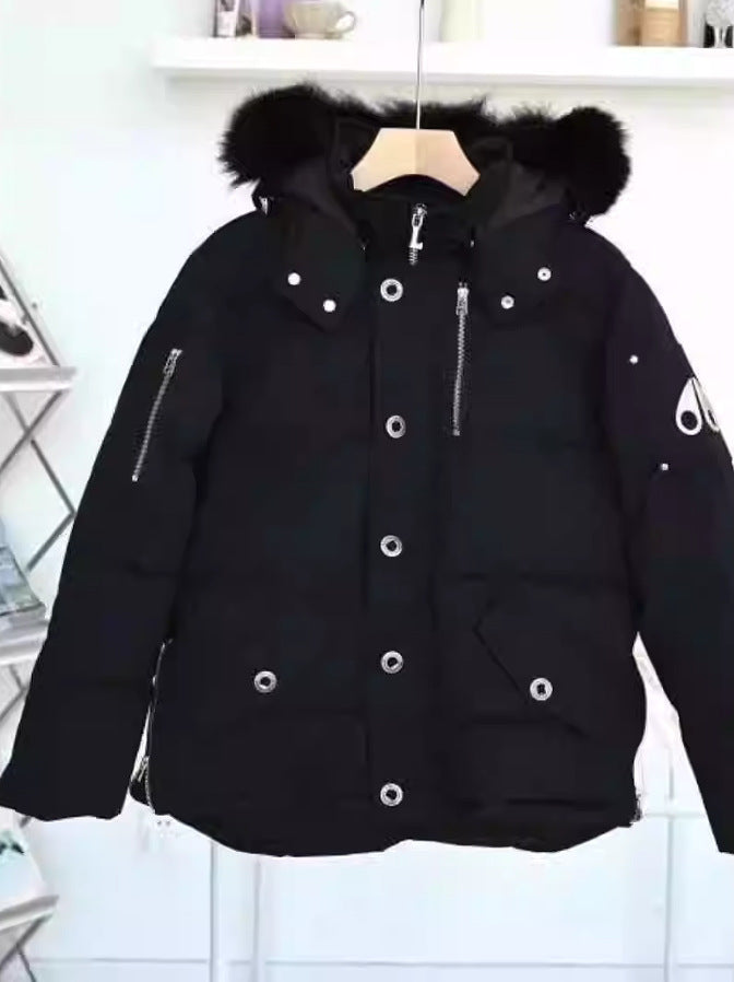 Round neck down jacket