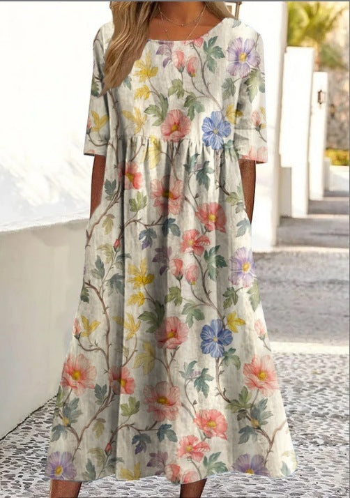 Round-neck dress