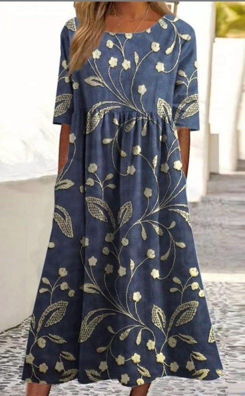 Round-neck dress