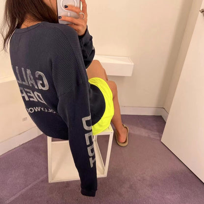 Round Neck Long-Sleeved T-Shirt
