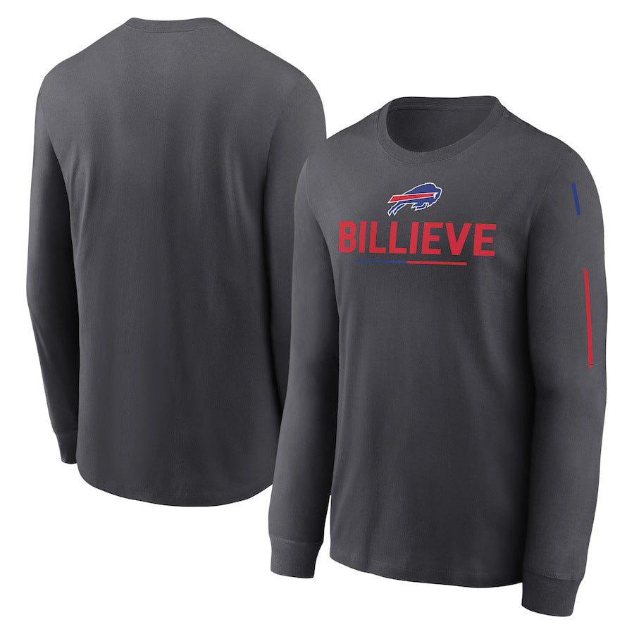 Round-neck long-sleeved T-shirt