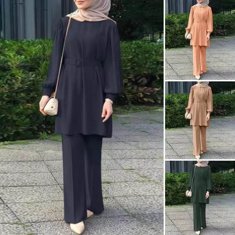 Round-neck long sleeves