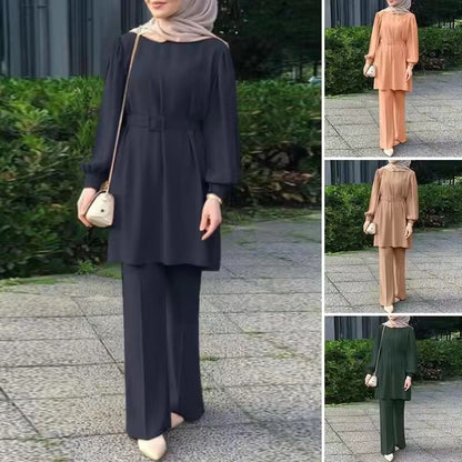 Round-neck long sleeves