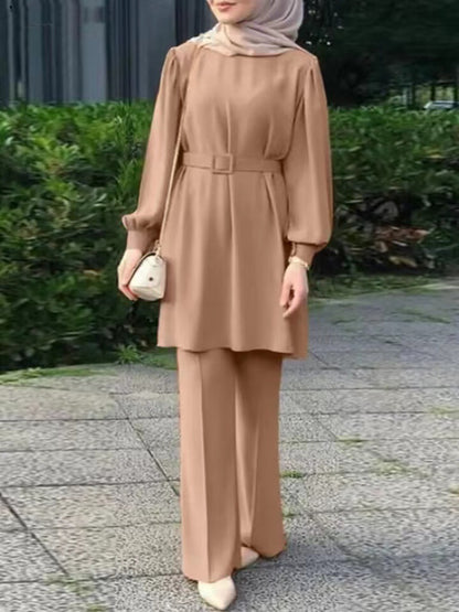 Round-neck long sleeves