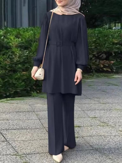 Round-neck long sleeves