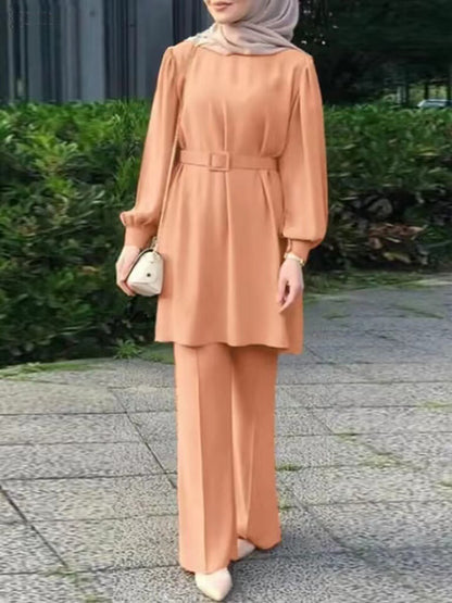 Round-neck long sleeves