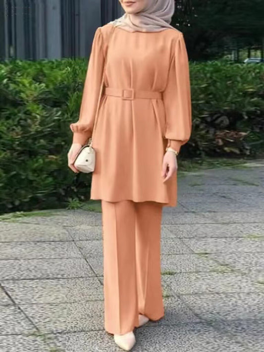 Round-neck long sleeves