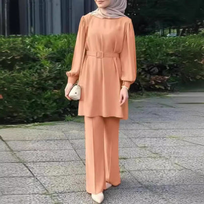 Round-neck long sleeves