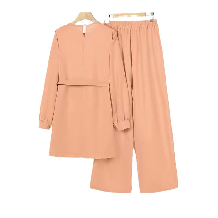 Round-neck long sleeves