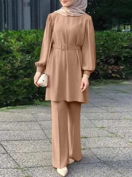 Round-neck long sleeves