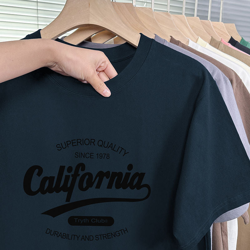 Round-neck printed T-shirt with trendy design