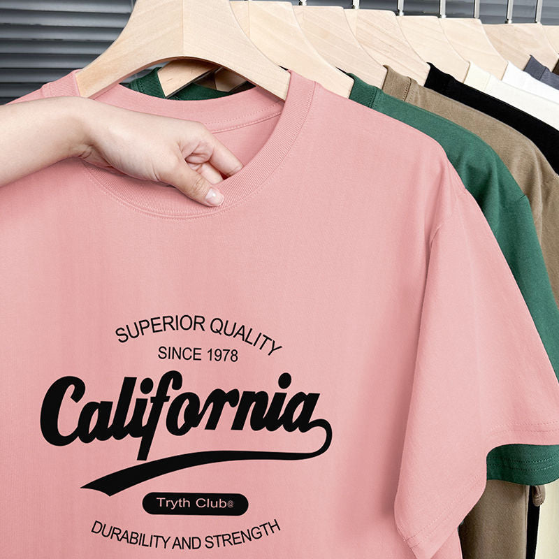 Round-neck printed T-shirt with trendy design