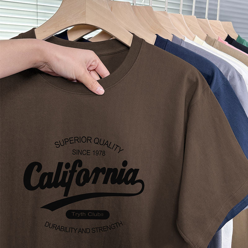 Round-neck printed T-shirt with trendy design