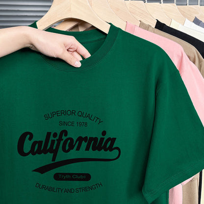 Round-neck printed T-shirt with trendy design