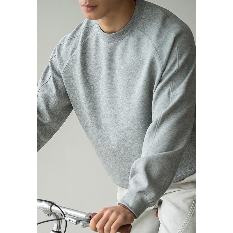 Round-neck pullover short-sleeved hoodie