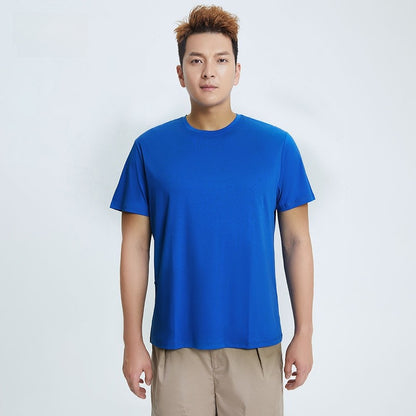 Round Neck Pure Cotton T-shirt Men's Top Base Shirt