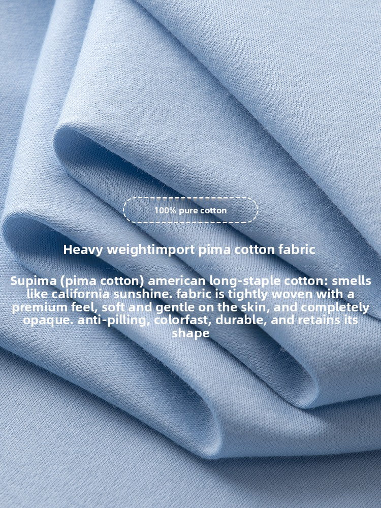 Round Neck Pure Cotton T-shirt Men's Top Base Shirt