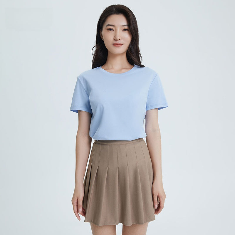 Round Neck Pure Cotton T-shirt Men's Top Base Shirt