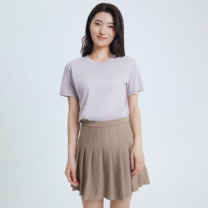 Round Neck Pure Cotton T-shirt Men's Top Base Shirt