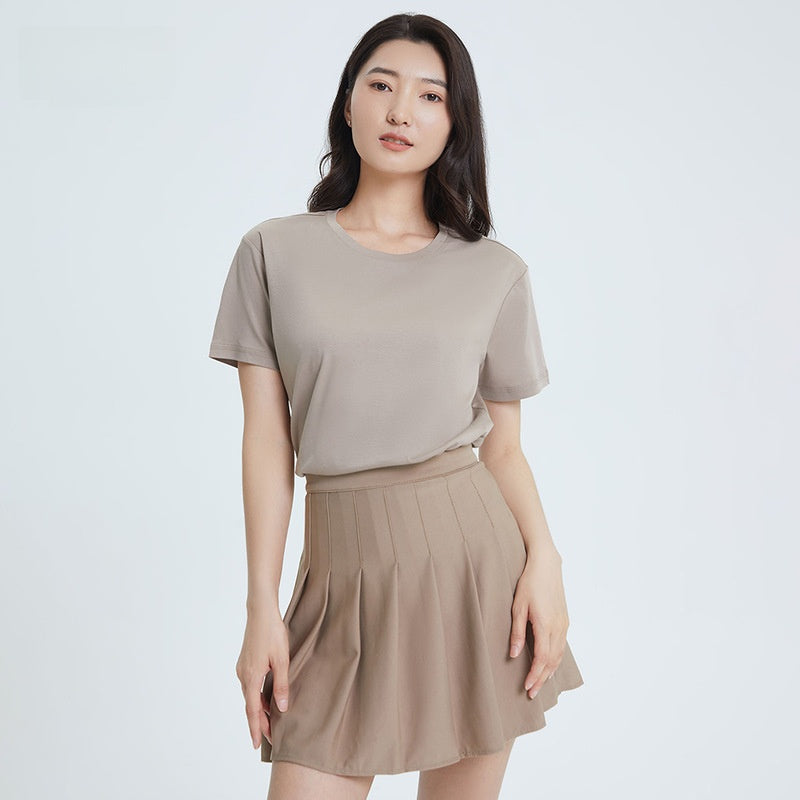Round Neck Pure Cotton T-shirt Men's Top Base Shirt