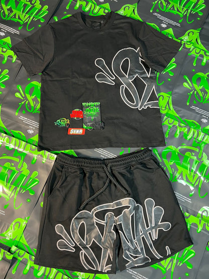 Round neck short sleeve set