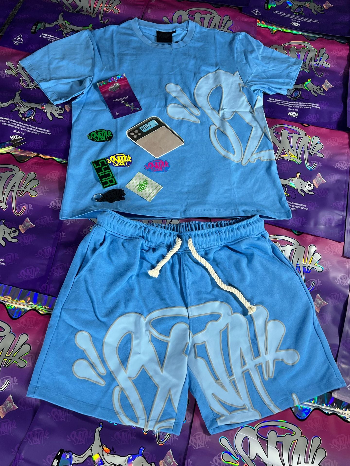 Round neck short sleeve set