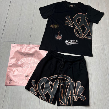 Round neck short sleeve set