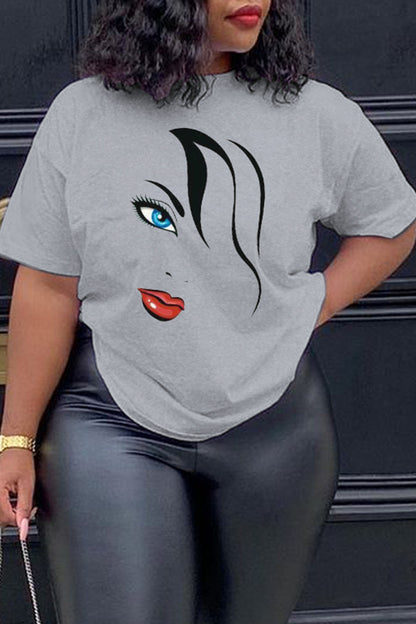 Round neck short sleeve T-shirt
