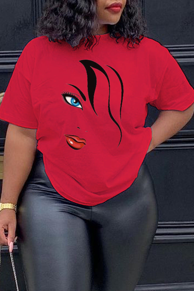 Round neck short sleeve T-shirt