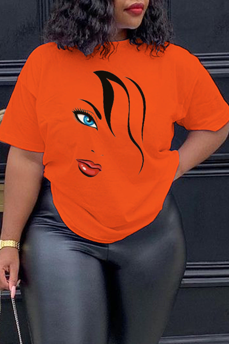 Round neck short sleeve T-shirt